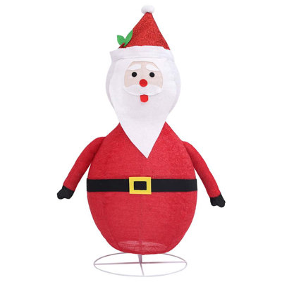 Santa Claus Figure Red Fabric and Steel Large Christmas Decoration Outdoor Indoor
