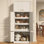 Meuble de rangement de 180 cm (71 po) avec 2 armoires à double porte, 3 tiroirs et système antibasculement, en noyer, idéal pour le salon ou la salle à manger.