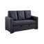 Canapé modulaire, canapé-lit, canapé-lit capitonné en polyfibre noir