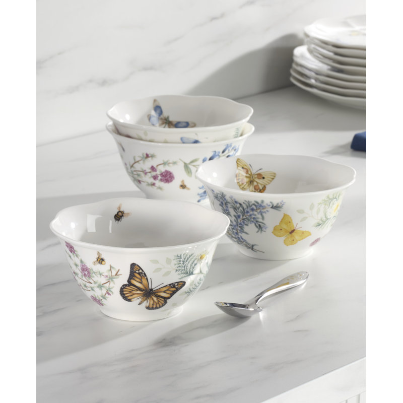 Butterfly Mdw Herbs Dw Rice Bwl S/4