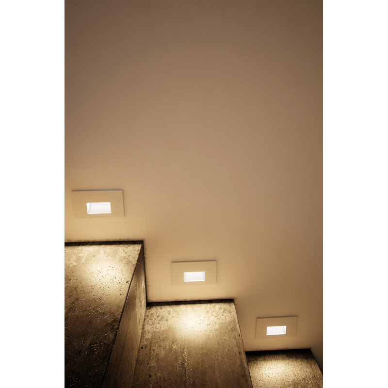 Gislind Integrated LED Metal Step Light Pack, White