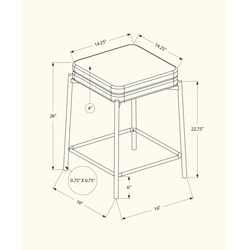 Tabouret de bar, hauteur de comptoir, ensemble de 2, cuisine, contemporain, moderne, Noir