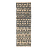 Camille Geometric Area Rug in Black/Beige