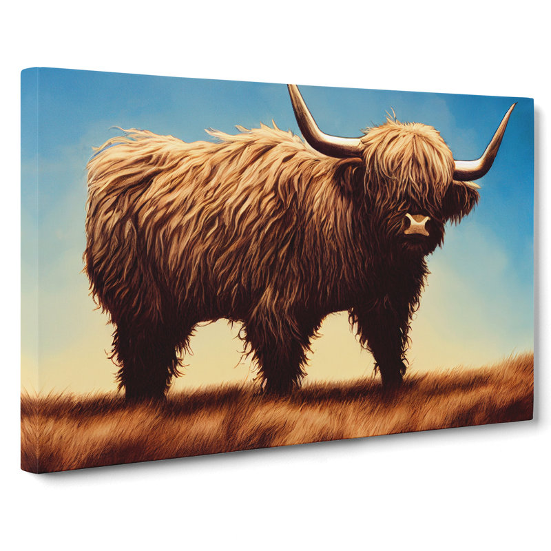 An Iconic Highland Cow - Wrapped Canvas, 40cm H x 60cm W x 3cm D