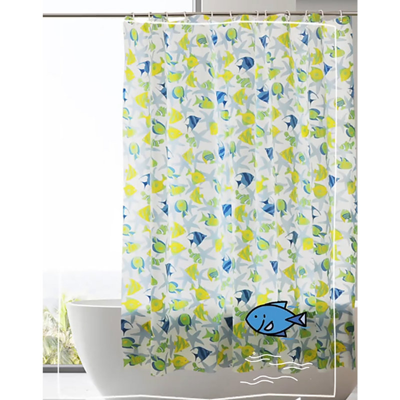 Rideau de douche avec crochets inclus, H 71 po x l 79 po