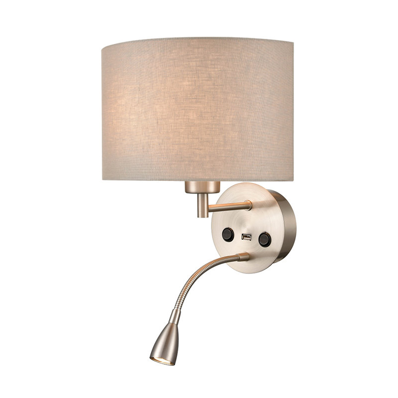 Cretys LED Armed Sconce, Taupe