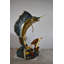 Statue voilier Bianka et une grande tortue de mer, taille: 47 po x 29 po x H 68 po
