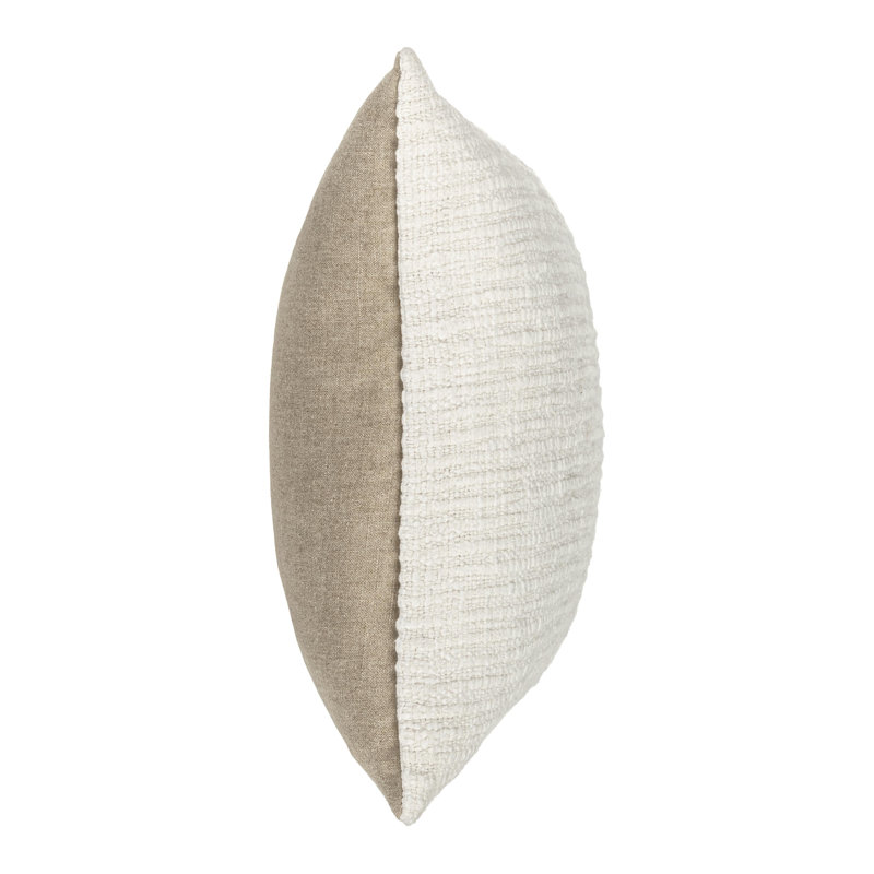 Fable Indoor/Outdoor Pillow Cover & Insert, Ivory, Rectangle 14"H x 20"W