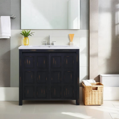 Nicolina 36'' Single Bathroom Vanity with Resin Top