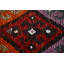 Tapis turc de style rétro avec des motifs traditionnels de style rétro, idéal pour les espaces de vie et de salle à manger rouge / orange