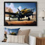 Avion rétro dans le désert II - reproduction sur toile