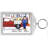 Personalized Friendly Folks Auto Mechanic - Female Rhinestone Bordered Key Chain-106952660