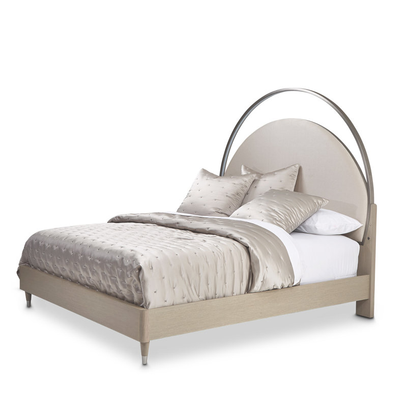 Eclipse Eastern King Upholstered Bed with LED Lights - Moonlight, California King