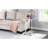 W82153573 Chrome Glass Side Table, Acrylic End Table, Glass Top C Shape Square Table With Metal Base For Living Room, Bedroom, Balcony Home And Office