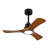 Ceiling Fan Light With 6-Speed Remote Control Black Three-Blade Reversible Wooden Fan Blades Dc Motor Ideal For Bedrooms-1449718881