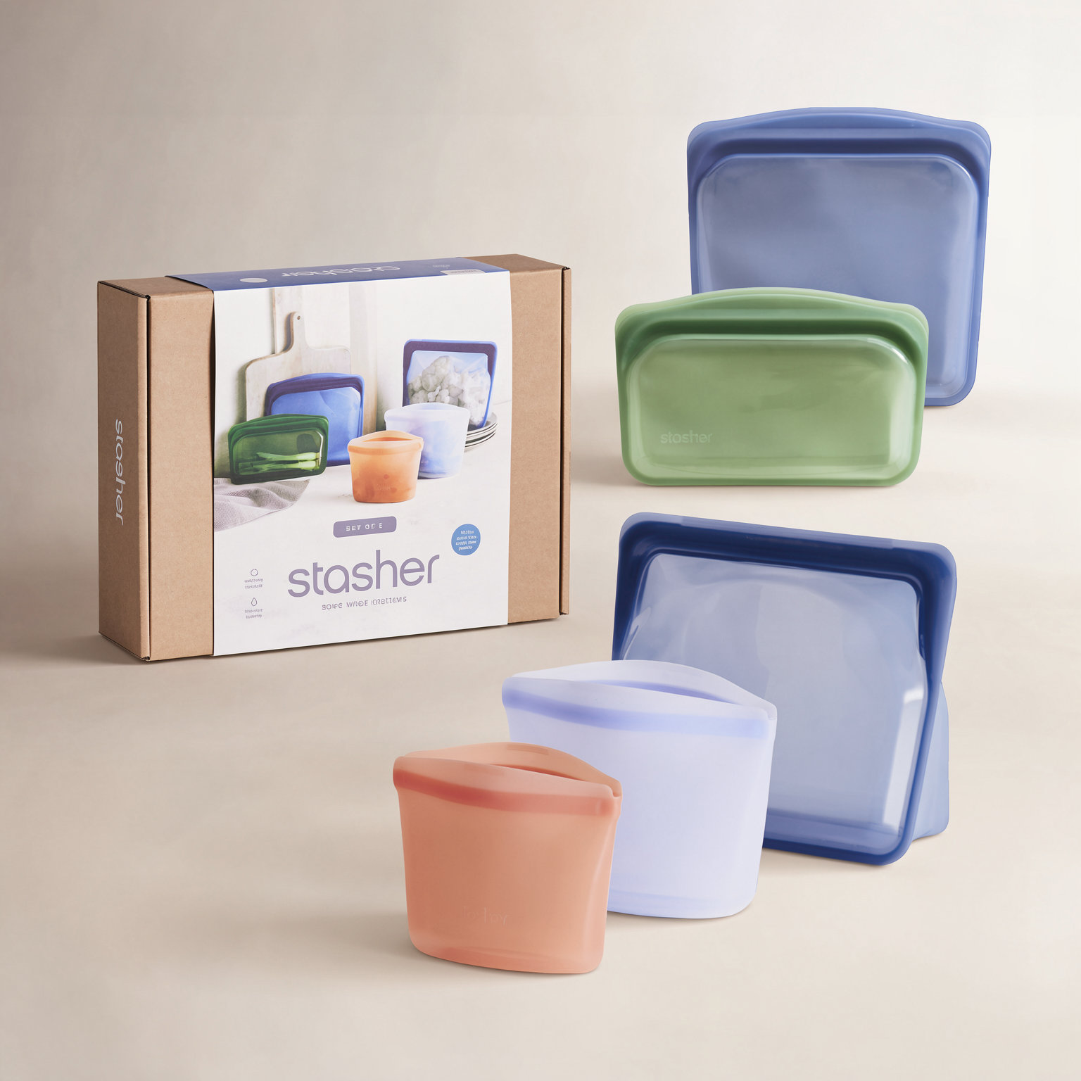 Variety 5-Piece Food Storage Bag Set, Variety