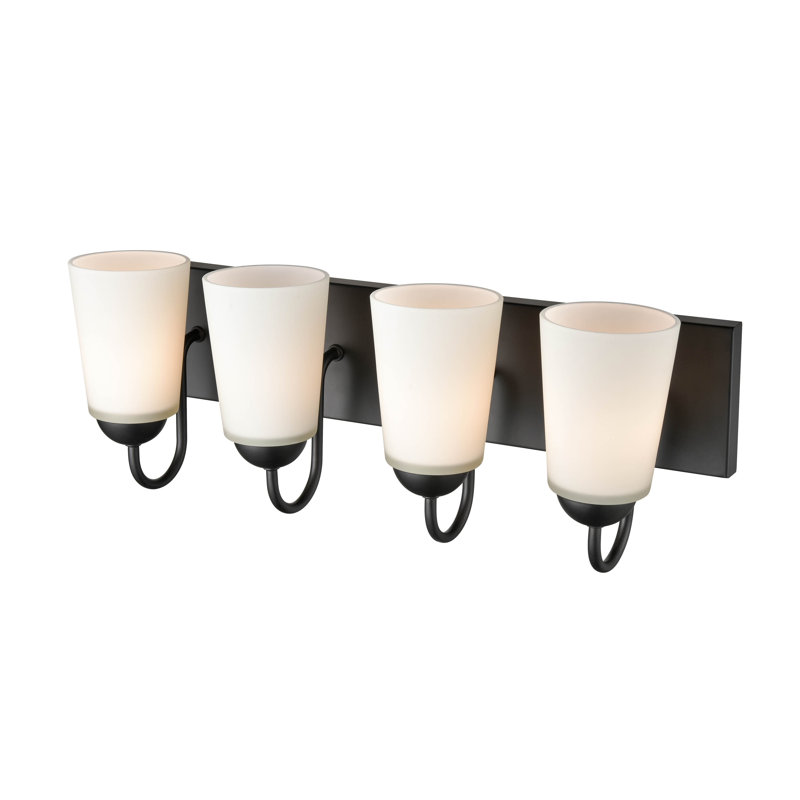 Ardath Dimmable Vanity Light, Matte Black, 4