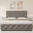 Bed Frame With Adjustable Headboard And 4 Storage Drawers, Linen Upholstered Platform Bed Frame-110095407-110095411