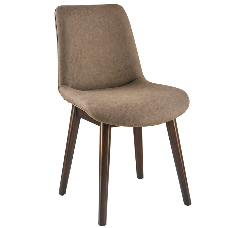 Ensemble de 2 chaises de salle à manger rembourrées Modern, Vison brun