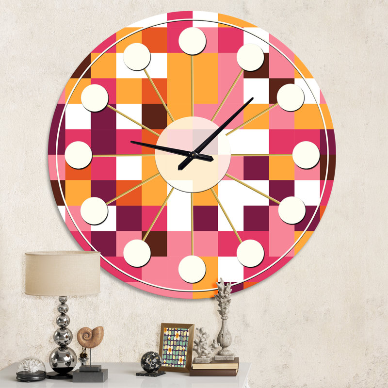 Horloge murale rétro Mid-Century, Moyenne