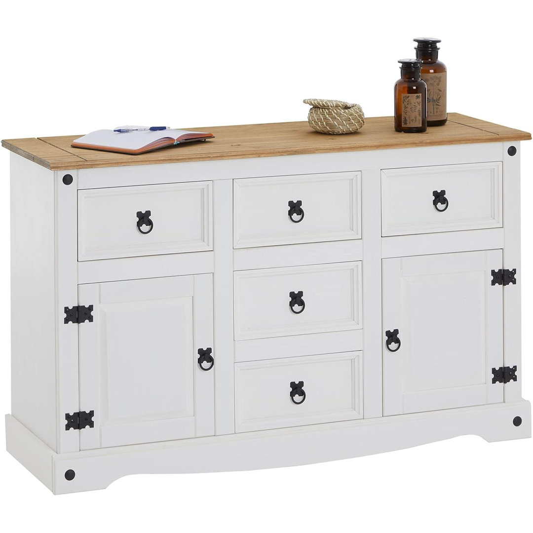 Zev 125cm Solid Wood Sideboard