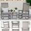 Ensemble de 2 chaises berçantes d'extérieur surdimensionnées à dossier haut toutes saisons-823331084-810216029