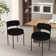 Boucle Upholstered Dining Chair With Back