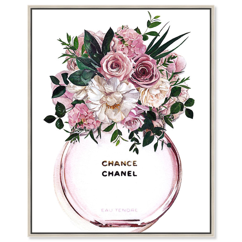 Doll Memories - Floral Chance , H 21 po x l 17 po, Cadre flottant noir