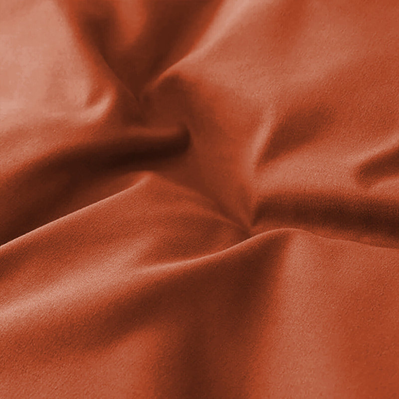 Premium 4-Piece Microfiber Duvet Cover Complete Set, Rust, Super King Duvet Cover Set + 3 Additional Pieces