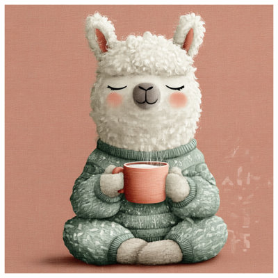 Lama douillet avec taie de lit