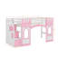Twin Size Loft Bed With Window And Storage Staircase-1327474283