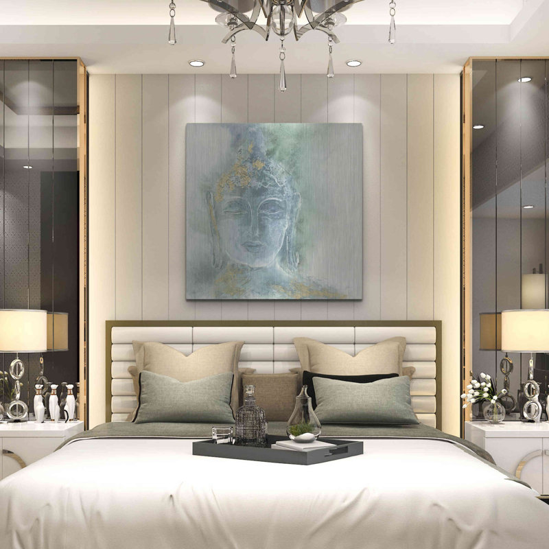 «Gilded Buddha I» par Chris Paschke, H 36 po x l 36 po