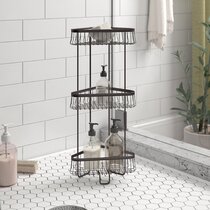 Dracelo 11.8 in. W x 4.1 in. D x 24.8 in. H Bronze Shower Caddy Hanging Over Shower Organizer