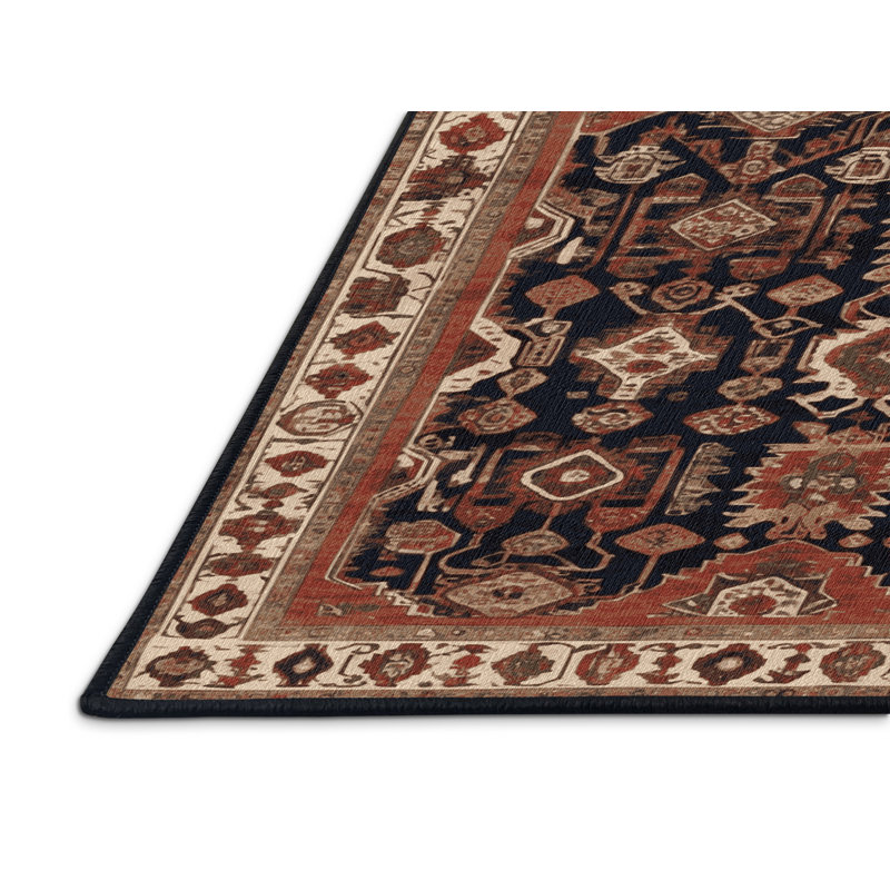 Tapis brun lavable à la machine, Rectangulaire 8 pi x 10 pi