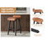 Tabourets de bar, tabourets de bar à hauteur de comptoir avec dossier bas et repose-pieds, structure en bois-320016070-320016069