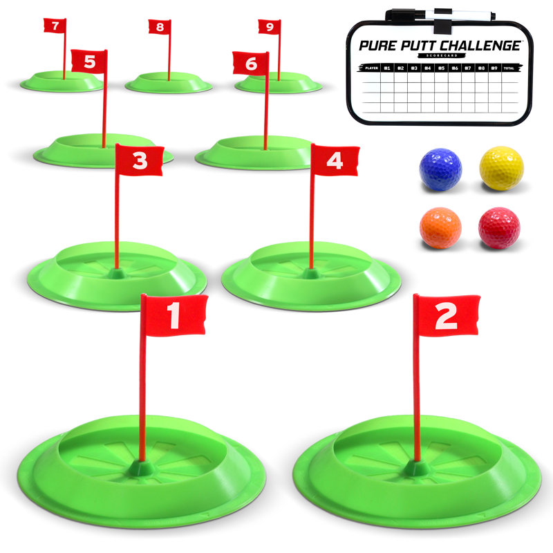 Green and Red Mini Golf Challenge Set with Scorecard