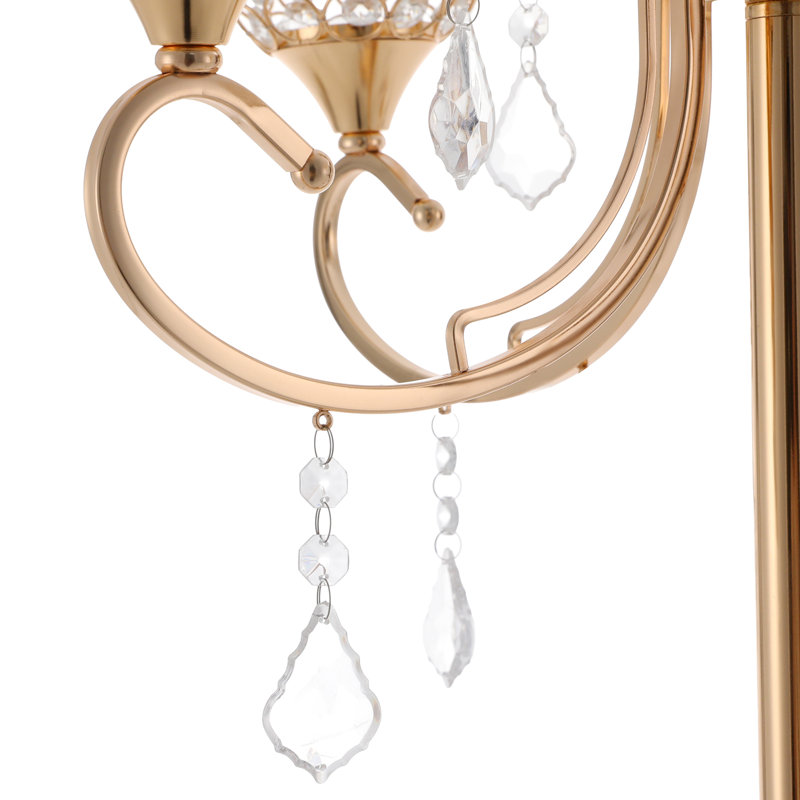 33.8'' H Metal Tabletop Candelabra, Gold