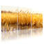 Winter Winter Golden Reeds Reflecting In Water Light, ensemble de 3 impressions sur toile-368933523