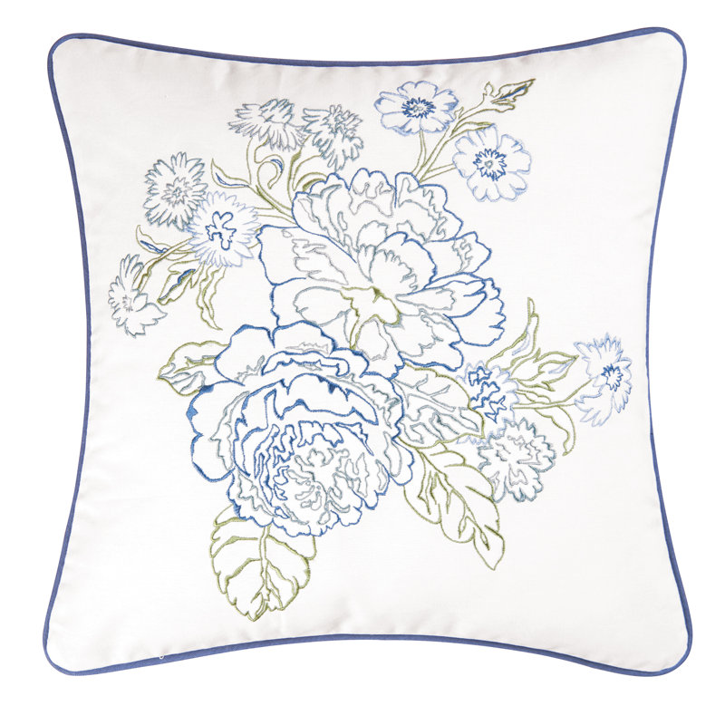 Laurel Embroidered Throw Pillow