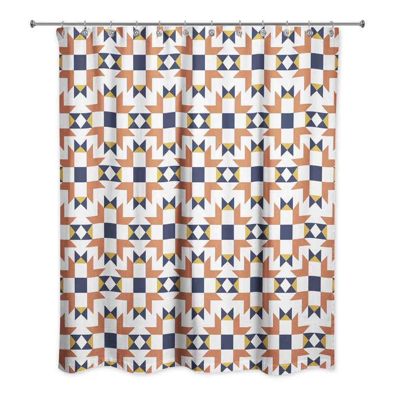 Minneiska Geometric Shower Curtain