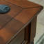 Bureau rectangulaire en bois massif brun noisette-2056757414
