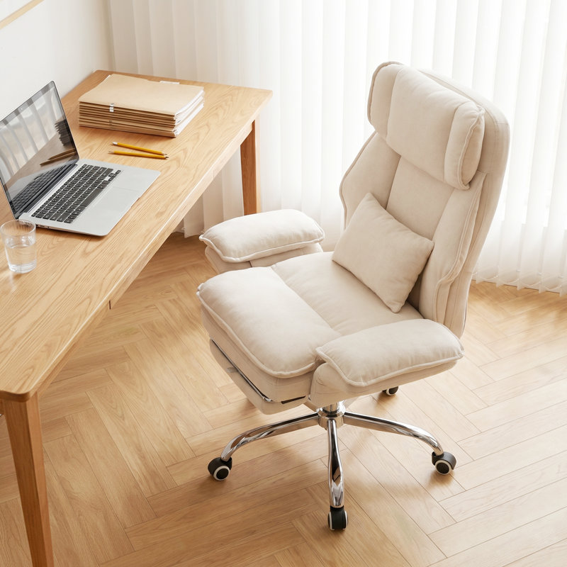 Fauteuil de bureau Chenille Criss Cross, Beige