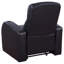 Fauteuil inclinable noir rembourré avec porte-gobelet