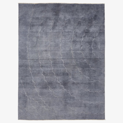 Gray Samsara Contemporary Wool Rug - 4'9" x 5'11"