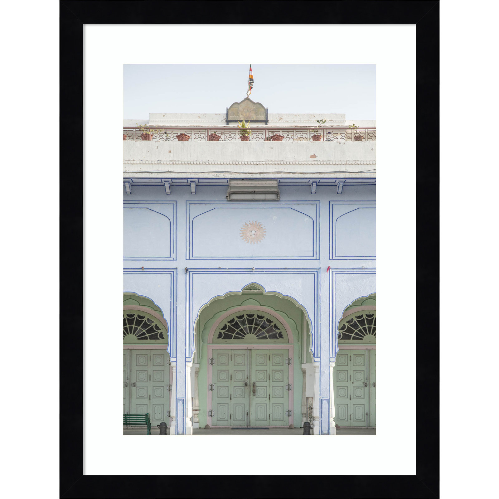 Sunshine Palace Print by Shot by Clint, Black, 17" H x 13" W