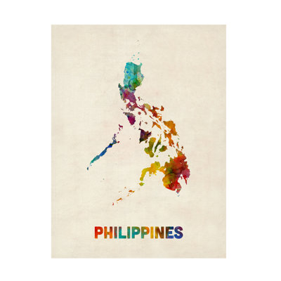 " Philippines Watercolor Map "