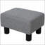 Repose-pieds en lin gris clair pour repose-pieds | Structure en bois | Petite taille