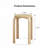 Stackable Bentwood Stool Set Of 4, 18" Round Stacking Backless Nesting Stools