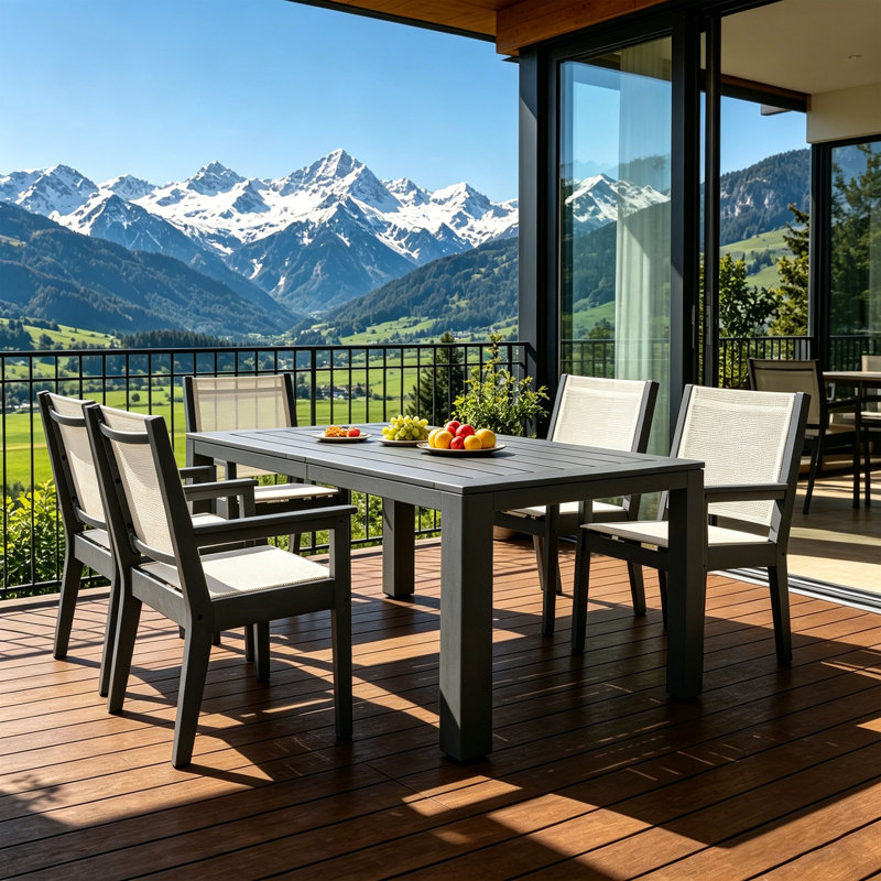 70.9'' 4-Person Outdoor Patio Dining Set – 5-Piece Set