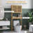 Bamboo Over The Toilet Bathroom Storage Cabinet With Slatted Doors, Adjustable Shelf & Open Shelf